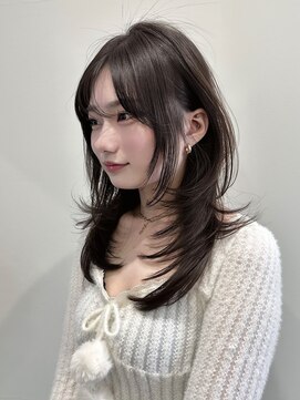 アンカーバイナチュラル(anchor by natural) 韓国風/レイヤー/前髪カット/オリーブ/透明感/ハッシュカット