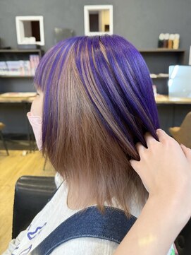 ヘアーサロン リアン 鴻巣店(hair salon Rien) レイヤー/Wツートンカラーパープルミルクティー