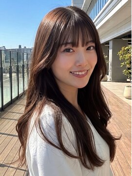 ランド(RaND) 韓国ヘア/髪質改善ロングレイヤー小顔カット/グレージュ/春ヘア