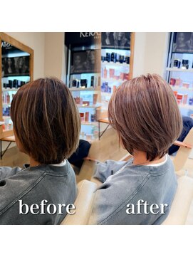 ステラバイケンジ 藤沢(STELLA by KENJE) 白髪ぼかし細めハイライト30代40代50代【藤沢　藤沢駅】
