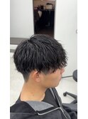 面長カバーツイストスパイラルパーマ