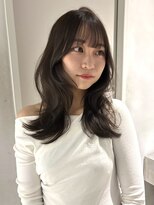 チル 福井駅前店(Chill)&nbsp;福井透明感カラーグレージュミディアムレイヤー韓国ヘア顔まわり