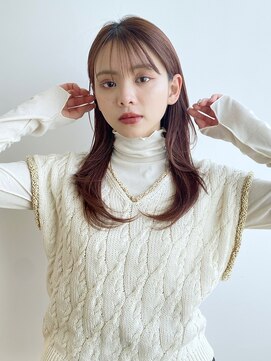 トリッカ シブヤ(TRICCA SHIBUYA) 韓国ロングレイヤー/チョコレートカラー/艶髪