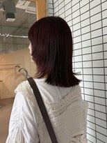 マルソー&nbsp;岡山ピンクカラー顔まわりレイヤー髪質改善トリートメント