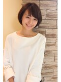 黒髪でも可愛く決まる大人ナチュラルショート