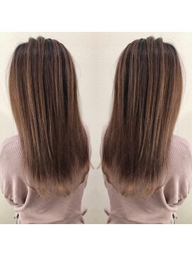 リズ オブ ヘアー(Lis of hair) バレイヤージュ☆ピンクブラウン【大橋】＠lis_oohashi