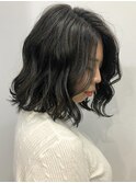 ミディアム20代30代40代イメチェンフルバング似合わせカット美髪