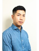 メリケンバーバーショップ フクオカ(MERICAN BARBERSHOP FUK)&nbsp;ヘアショートレイアーくせ毛風パーマトランクスヘアa