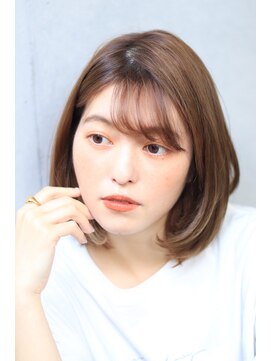 アンドヘアー 西葛西(&-HAIR) 大人可愛いナチュラルボブ×シースルーバング