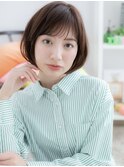 【macaron】グレージュカラー×ナチュラルオン眉ミニボブa