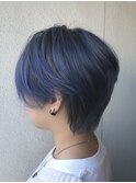 【骨格似合わせ】ショートウルフ×スカイブルー
