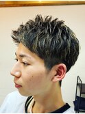 メッシュ短髪ツーブロック束感モテる 札幌大通