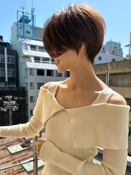 ロンド ストラーダ 心斎橋(Lond strada) ショート×ハイライト白髪ぼかし×マチルダボブ[心斎橋]