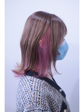 ファイブバイジエクト 堀江(FIVE by The Ect) ピンクインナー×ベージュボブ