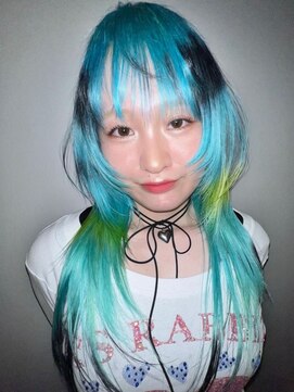 ハコ プラス(HACO+) ウルフ　レイヤー　デザインカラー　ケアブリーチ