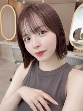 サンド ミュウ 横浜店(sand mieu) オリーブベージュ/ウェットヘア/ブリーチなし/韓国/ボブ/横浜