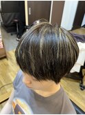 ハイライトマッシュショート