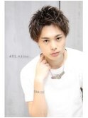 TAKAHIRO風爽やかアップバングショートソフトツーブロック