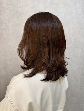 ウィスプ 赤羽店(wisp) 秋のうる艶カラー×ゆるふわカール ハイライト/髪質改善Tr#1