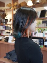スタジオフィット(STUDIO FITTO) インナーカラー×オレンジ×ブルー