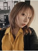 【macana指名】ベージュ ケアブリーチ ウルフレイヤー