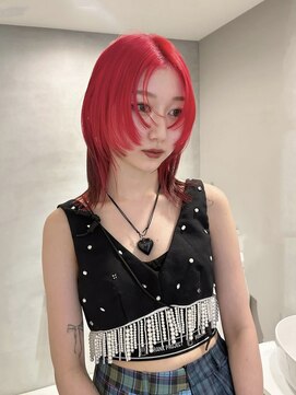 ペレ アネックス 大阪梅田茶屋町店(PELE ANNEX) くびれヘア/アプリコットオレンジ/夏のヘアアレンジ/梅田