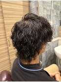 波巻きandツイスパMIXマッシュウルフ