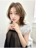 30代40代50代セミロング白髪ぼかしハイライト白髪染め