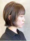 横浜西口イルミナカラーレイヤーボブアッシュベージュ30代40代 
