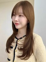 バイオレット 表参道店(Violet)&nbsp;ミディアムレイヤーハッシュレイヤー顔周りカットグレージュ触覚