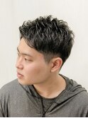 　メンズビジネスツーブロックバーバー理容室爽やか王道眉毛