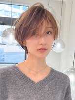 ロンドエニカ 大宮(Lond enika)&nbsp;丸みショート/カーテンバング/顔周りカット/ダークブルー☆498