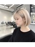 【ダブルカラー】カット+ブリーチ+カラー￥25200/ショートボブ/ボブ/レイヤー