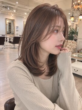 ラファンジュ ヘアー(Rohange hair) ミントグレージュ/流しバング/ハッシュウルフ