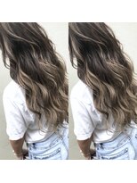 メリー(merry craftsman's factory) サーフ系バレイヤージュアッシュベージュピンクアッシュブラウン