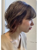 ヘアーアンドメイク ルシエル(hair&make Luxiel) くすみグレージュ×イヤリングカラー　くびれショート【葛西】