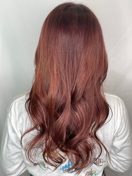 アッシュ 名駅(ASCH) ロングヘアーでも派手になりすぎないコーラルベージュ