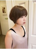 浦和ショートヘアショートカット韓国白髪ぼかし白髪染めボブ