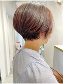 大人ショート/ボブ/カーキグレージュ/大人かわいい[東銀座/銀座]