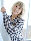 ROWEN/イエローベージュ×丸みボブ×ゆるふわボブ×イルミナ