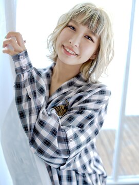 ローエン(ROWEN) ROWEN/イエローベージュ×丸みボブ×ゆるふわボブ×イルミナ