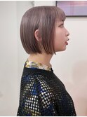 大人可愛いミニボブペールカラーラベンダーピンク☆グレージュ