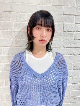 レイラバイアフロート 吉祥寺(Lila by afloat) 顔まわりレイヤー/ウルフボブ/ミディアムヘア/くびれボブ