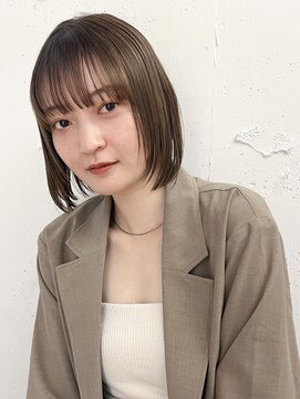 ラミエ バイ メルト 吉祥寺(lamie by melt) "久保田"まとまるぷつっとボブシースルーバング顔まわりウルフ