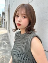 レイリー 原宿 表参道(Rayreee)&nbsp;小顔ミディアムボブ インナーカラーベージュ/原宿