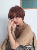 ショート レイヤー マッシュ オレンジ