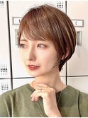 30代40代大人女性/前髪ありショートボブ/ショートヘア/髪質改善