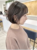 髪質改善艶髪内巻き前下がりボブ