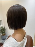 切りっぱなしボブ×艶サラストレート