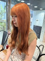 ヘアーアンドメイク ビス(HAIR&MAKE bis)&nbsp;ワンブリーチでできる！夏っぽオレンジカラー【立川/沙久楽】